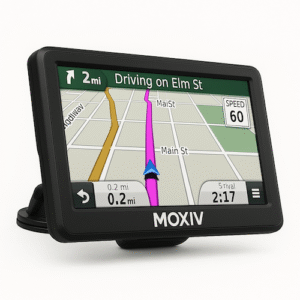 MOXIV 7-Inch GPS Navigator for Car, Truck, and RV – Touchscreen Navigation System with Turn-by-Turn Voice Guidance